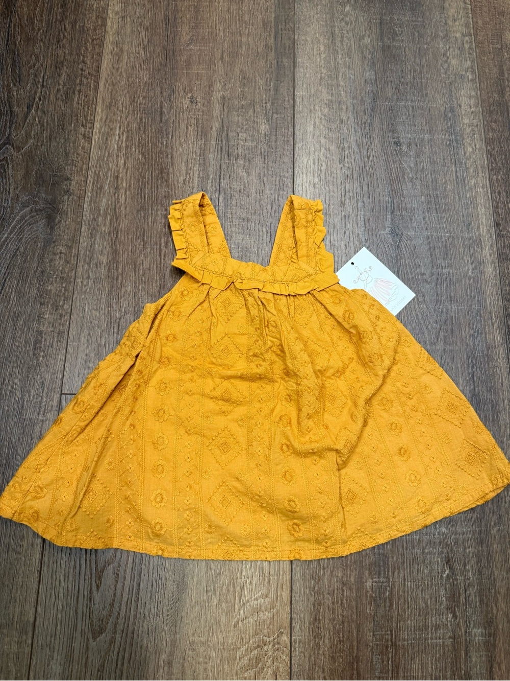 NWT Jillian’s closet mustard dress bow in back